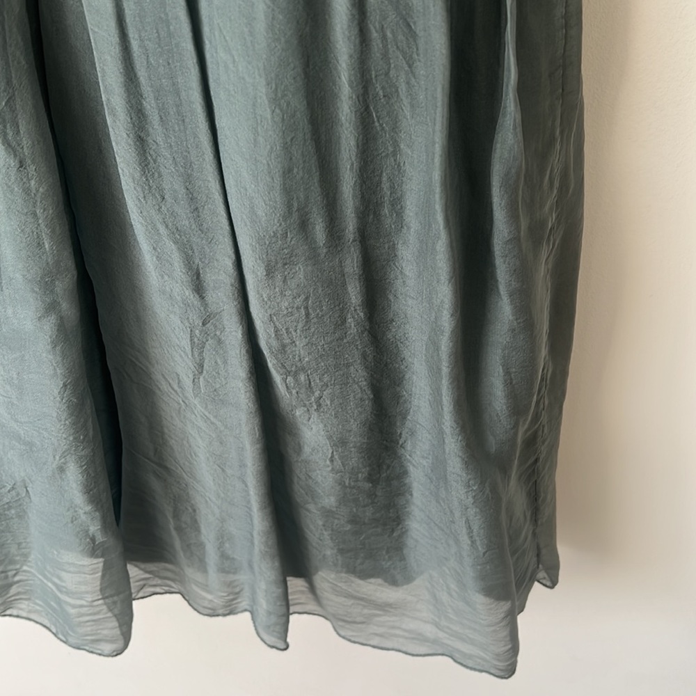 Laura Moretti Made in Italy 100% Silk Olive Green Sleeveless Dress Women… - Picture 12 of 16